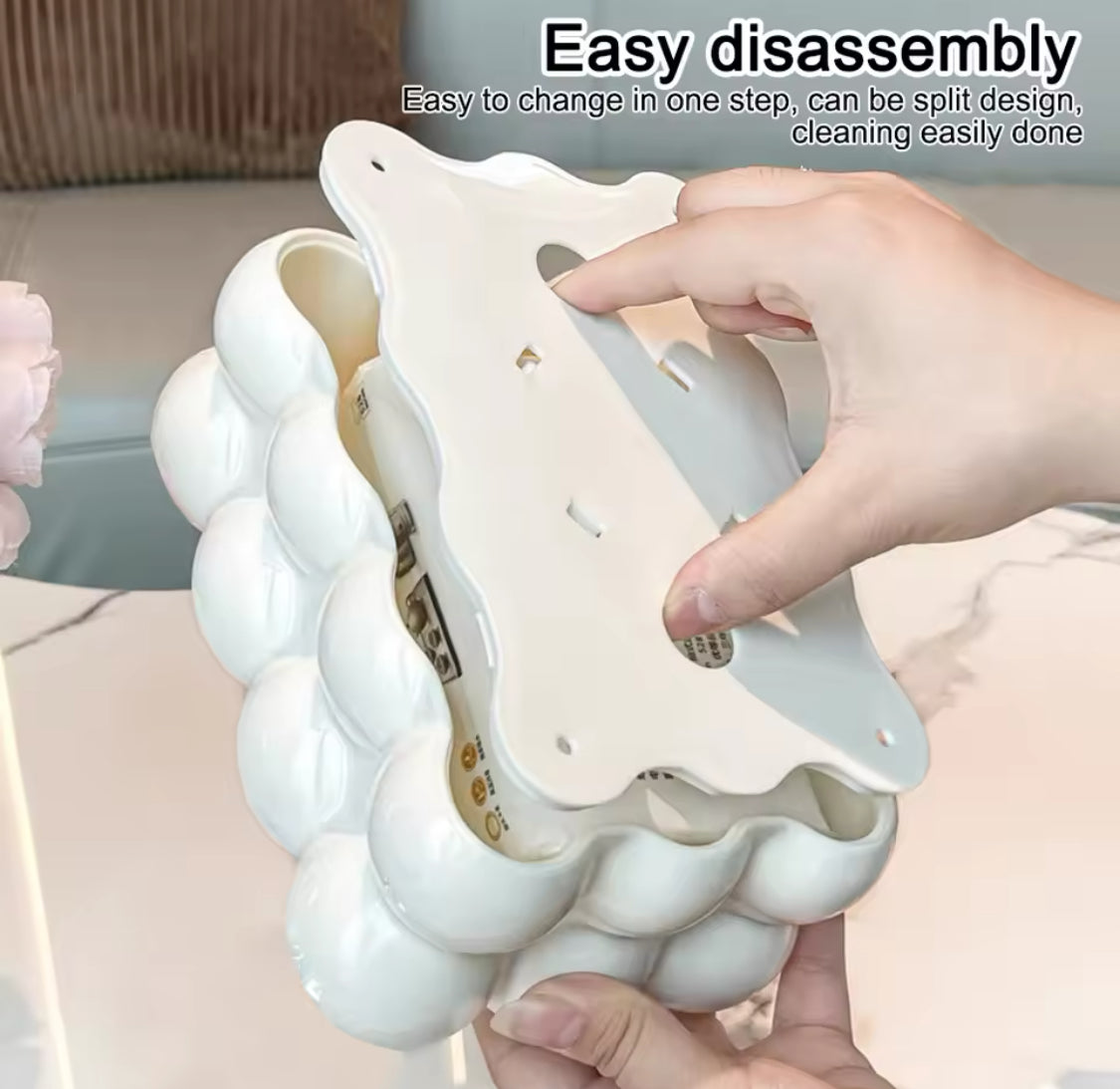 Bubble Shape Tissue Box Holder, Non Slip Ceramic Tissue Box Cover, Desktop Tissue Organizer Bubble Shape Tissue Box Holder, Non Slip Ceramic Tissue Box Cover, Desktop Tissue Organizer